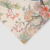 Pastellbäume und bezaubernder Vogel Seidenpapier (Ausschnitt)