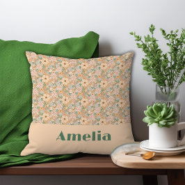 Pastellbeige Blumenbezeichnung Kissen