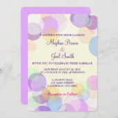 Pastellblasen-Hochzeits-Einladung Einladung (Vorne/Hinten)