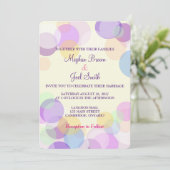 Pastellblasen-Hochzeits-Einladung Einladung (Stehend Vorderseite)