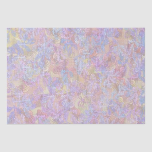 PastellBlätter gemarmortes Druck-Seidenpapier Seidenpapier (Vorderseite)