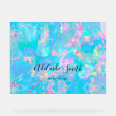 Pastellblau Acrylschild (Vorderseite)