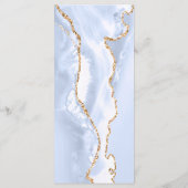 Pastellblau-Agarve-Menü Menükarte (Rückseite)