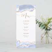 Pastellblau-Agarve-Menü Menükarte (Stehend Vorderseite)