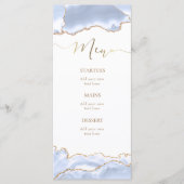 Pastellblau-Agarve-Menü Menükarte (Vorderseite)