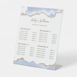 Pastellblau Agate Beauty Salon Sockelschild