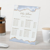 Pastellblau Agate Beauty Salon Sockelschild (In SItu)