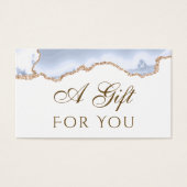 Pastellblau Agate Geschenkkarte (Vorderseite)