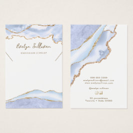 Pastellblau agate Halskette