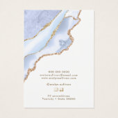 Pastellblau agate Halskette (Rückseite)