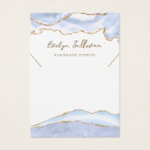 Pastellblau agate Halskette (Vorderseite)