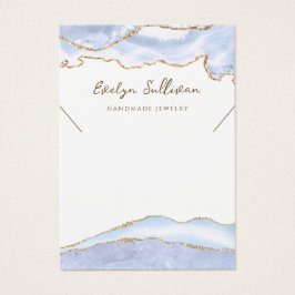 Pastellblau agate Halskette