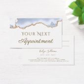 Pastellblau Agate Terminierungskarte (Schreibtisch)