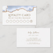 Pastellblau-Agatekarte Visitenkarte (Vorne/Hinten)