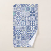 Pastellblau aus marokkanischem Kachel Badhandtuch Set (Handtuch)