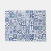 Pastellblau aus marokkanischem Kachel Fußmatte (Vorderseite)