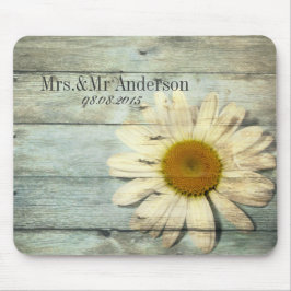 Pastellblau Barnwood Land am Morgen Hochzeit Mousepad