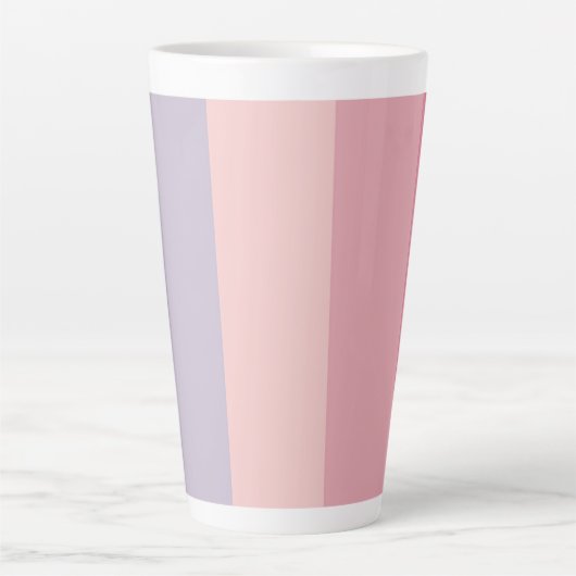 Pastellblau bis rosa Latte Tasse (Vorderseite)