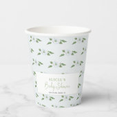 Pastellblau Blütenjunge Babydusche Party Pappbecher (Vorderseite)