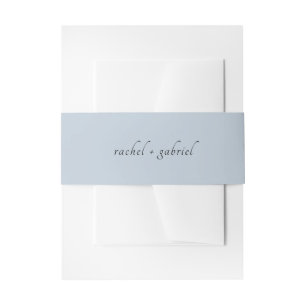 Pastellblau Chic Einfache Schrift Hochzeit Einladungsbanderole