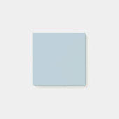Pastellblau Einfarbig Minimalistisch  Post-it Klebezettel (Vorderseite)