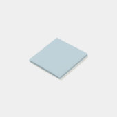 Pastellblau Einfarbig Minimalistisch  Post-it Klebezettel (angewinkelt)