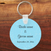 Pastellblau - feine Abstrakte Hintergrundhochzeit Schlüsselanhänger (Vorderseite)