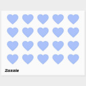 Pastellblau (feste Farbe) Herz-Aufkleber (Blatt)