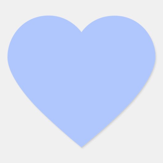 Pastellblau (feste Farbe) Herz-Aufkleber (Vorderseite)