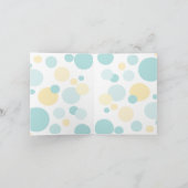 Pastellblau Gelber Teddybär Danke Karte (Innenseite)