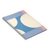 Pastellblau Geometrisches Circle Design Notizblock (Rechte Seite)
