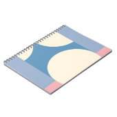 Pastellblau Geometrisches Circle Design Notizblock (Linke Seite)