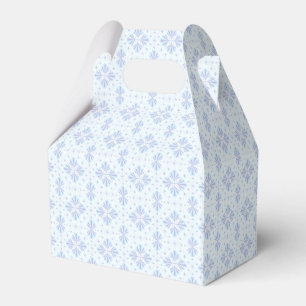 Pastellblau geometrisches florales Wiederholungsmu Geschenkschachtel