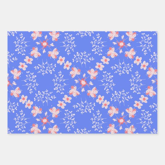 Pastellblau Geschenkpapier Set (Vorderseite 3)