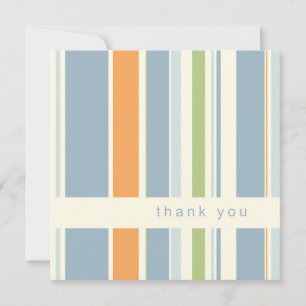 Pastellblau gestreift Danksagkarten Dankeskarte
