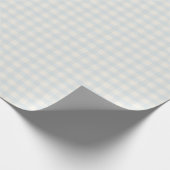 Pastellblau Gingham Geschenkpapier (Ecke)