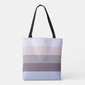 Pastellblau Graurosa 5 Farben Name Personalisiert  Tasche (Rückseite)