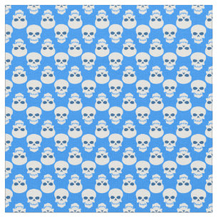 Pastellblau-Halbhornskelett Stoff