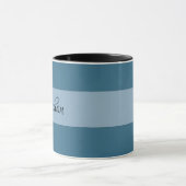 Pastellblau-Hintergrund personalisieren Tasse (Zentrum)