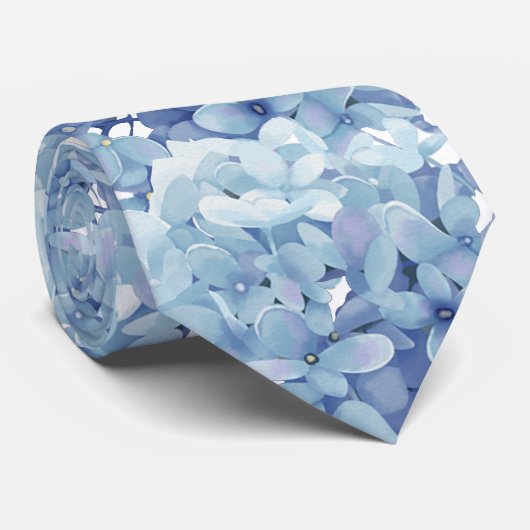 Pastellblau Hydrangea Krawatte (Gerollt)