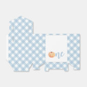 Pastellblau kariert erster Geburtstag Geschenkschachtel (Ungefaltet)