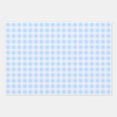 Pastellblau kariert geschenkpapier set (Vorderseite)