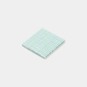 Pastellblau Karo Muster Stilvoll und subtil Post-it Klebezettel (angewinkelt)