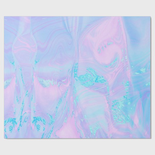 Pastellblau lila aquamariner abstrakter Hintergrun Geschenkpapier (Flach)