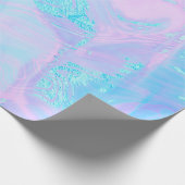 Pastellblau lila aquamariner abstrakter Hintergrun Geschenkpapier (Ecke)