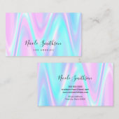 Pastellblau-lila Design-Visitenkarte Visitenkarte (Vorne/Hinten)