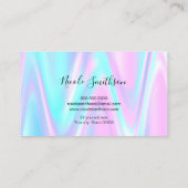 Pastellblau-lila Design-Visitenkarte Visitenkarte (Rückseite)