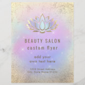 Pastellblau lila Lotus-Logo Flyer (Vorne)