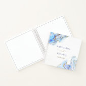 Pastellblau, Marmor, Hochzeit Gästebuch Notizblock (Innenseite)