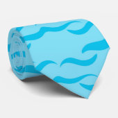 Pastellblau-Meer-Gewässer wachsen Friedliche Ozean Krawatte (Gerollt)